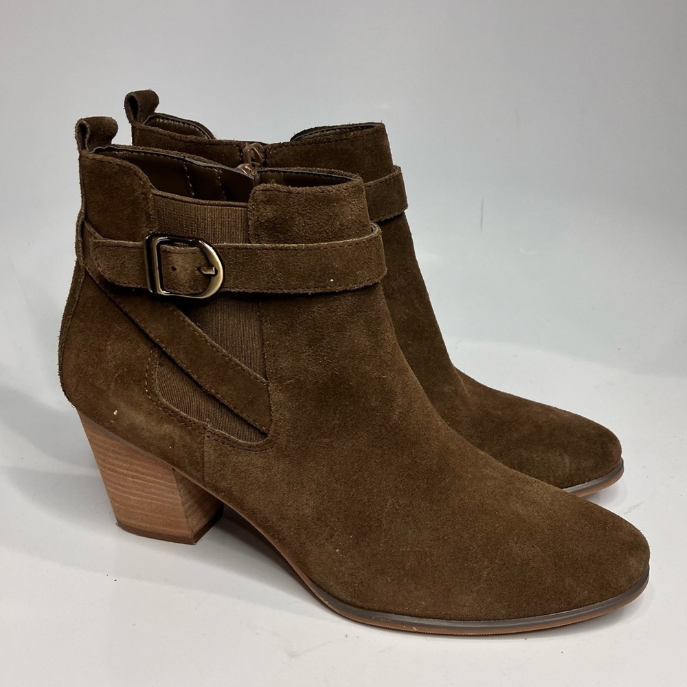 Bass Shiloh Gore Suede Leather Ankle Boots Size 9